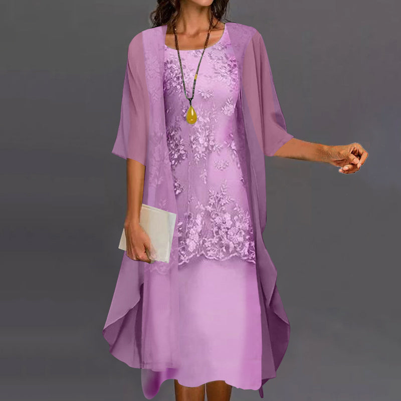 Vestido femenino de chiffon, moderno y perfecto para primavera y verano