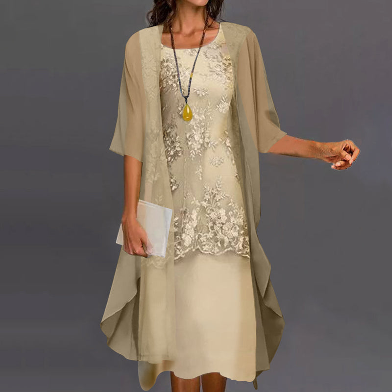 Vestido femenino de chiffon, moderno y perfecto para primavera y verano