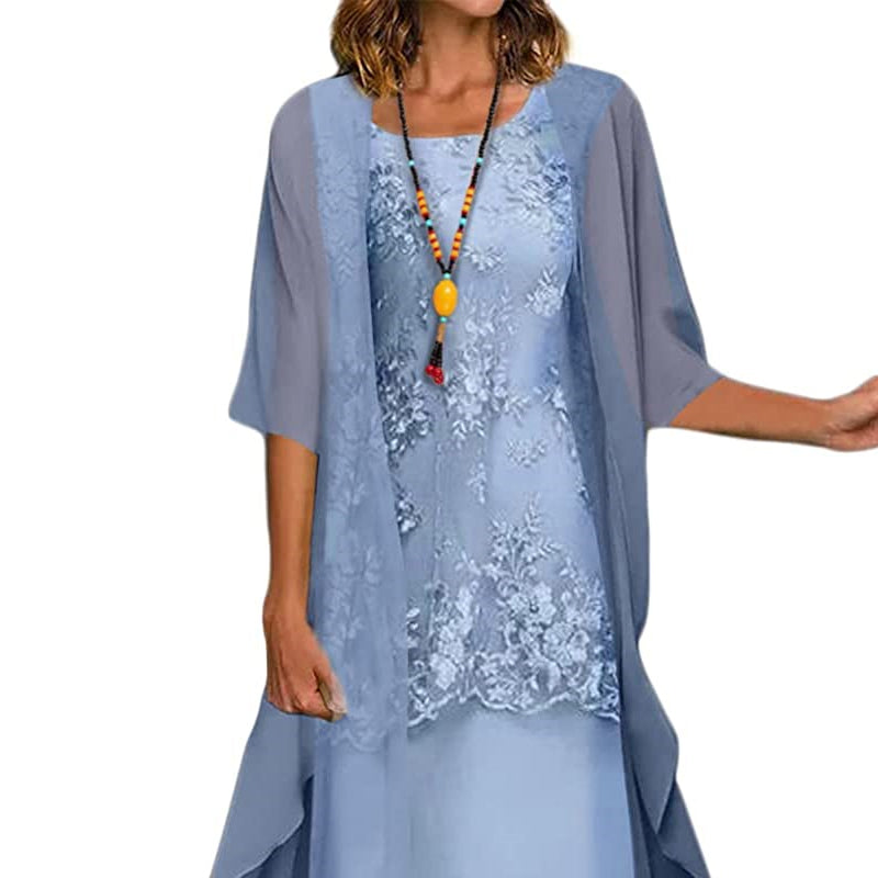 Vestido femenino de chiffon, moderno y perfecto para primavera y verano
