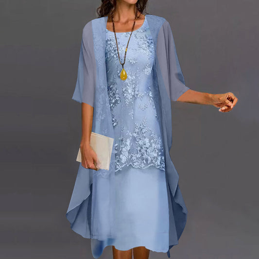 Vestido femenino de chiffon, moderno y perfecto para primavera y verano