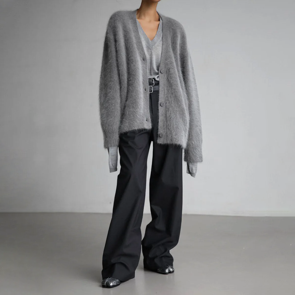 Chaqueta de punto oversize para mujer: suave y con botones