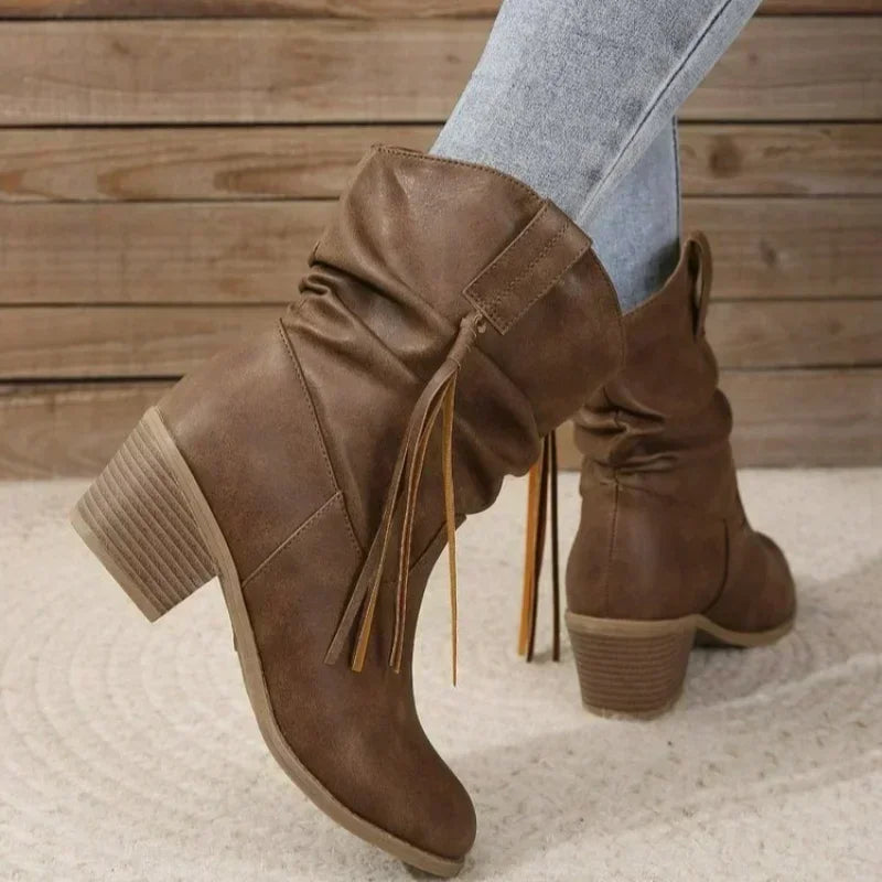 Botas western altas mujer, diseño clásico y refinado