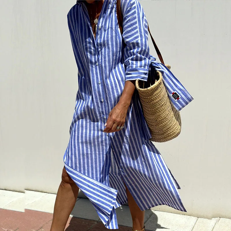 Savanna | Vestido camisero de rayas
