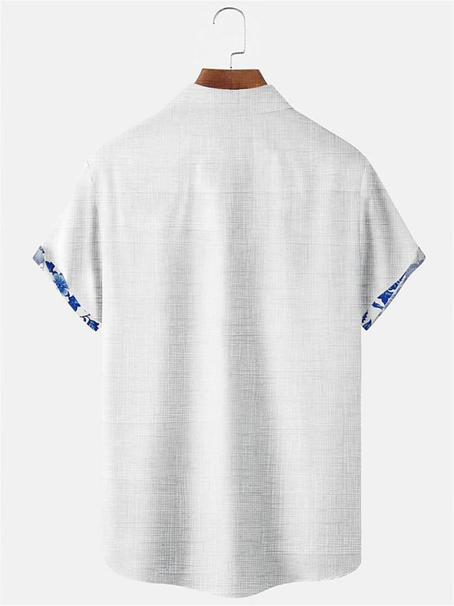 Camisa de verano de lino para hombre, elegante y casual