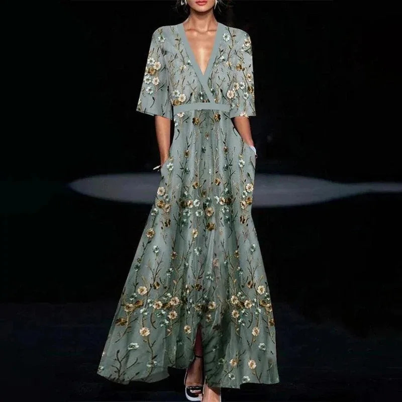 Emily | Elegante maxivestido de flores