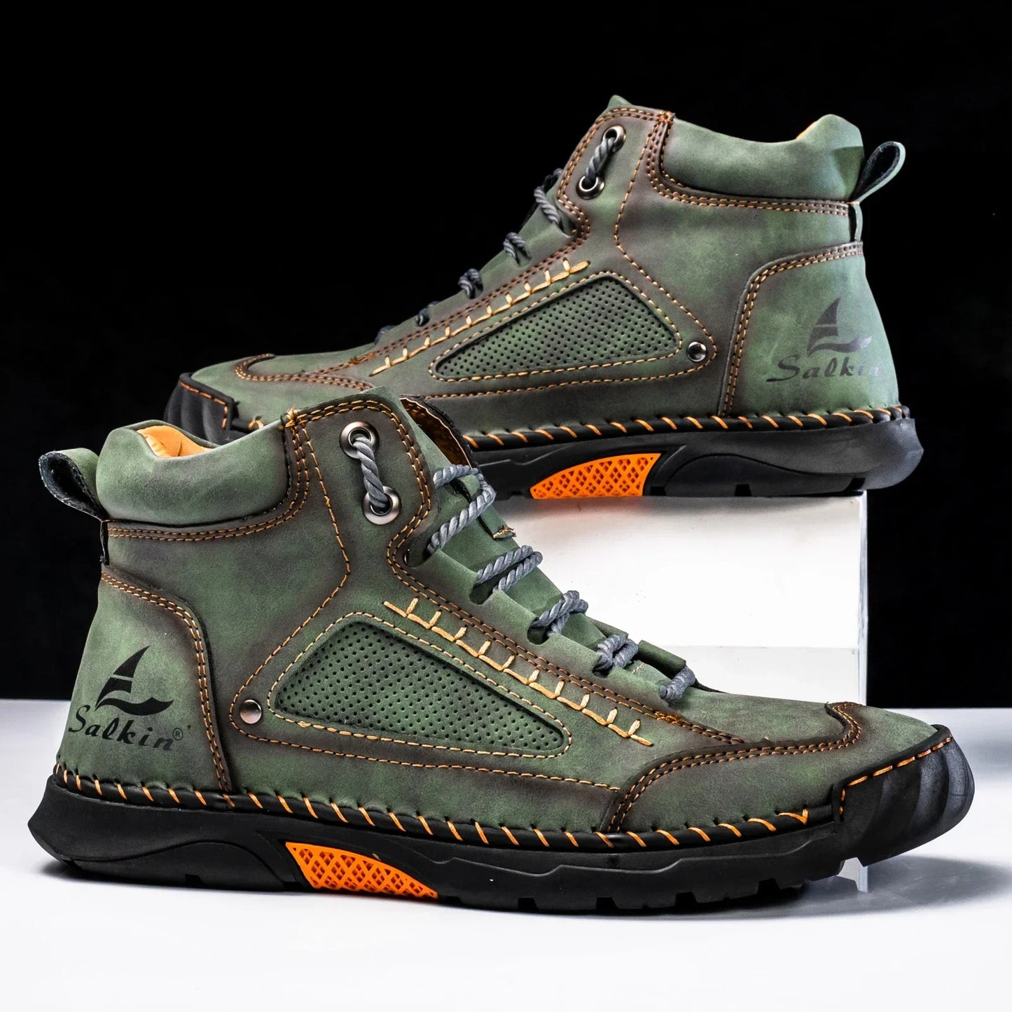 Zapatillas high-top cuero elegantes ideales para paseo y trabajo