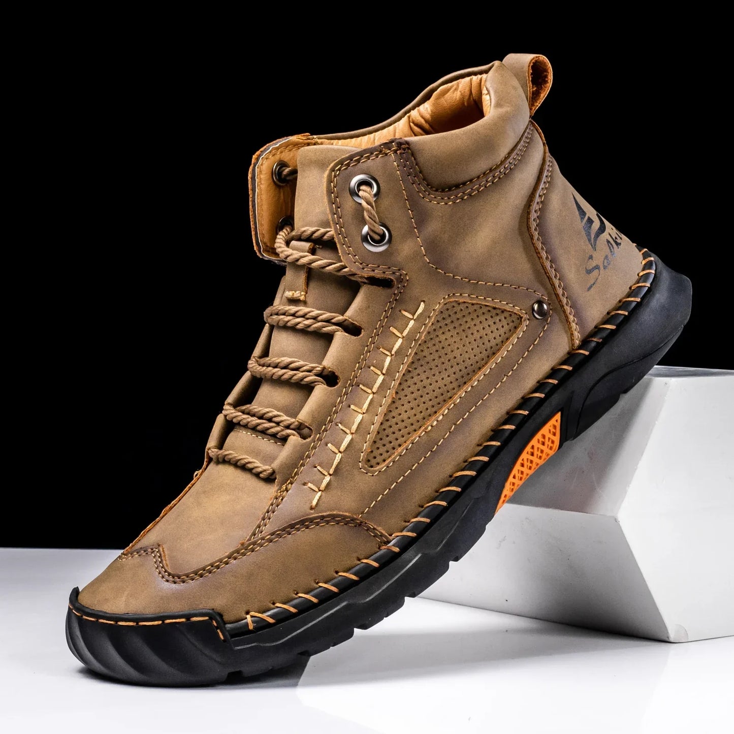 Zapatillas high-top cuero elegantes ideales para paseo y trabajo