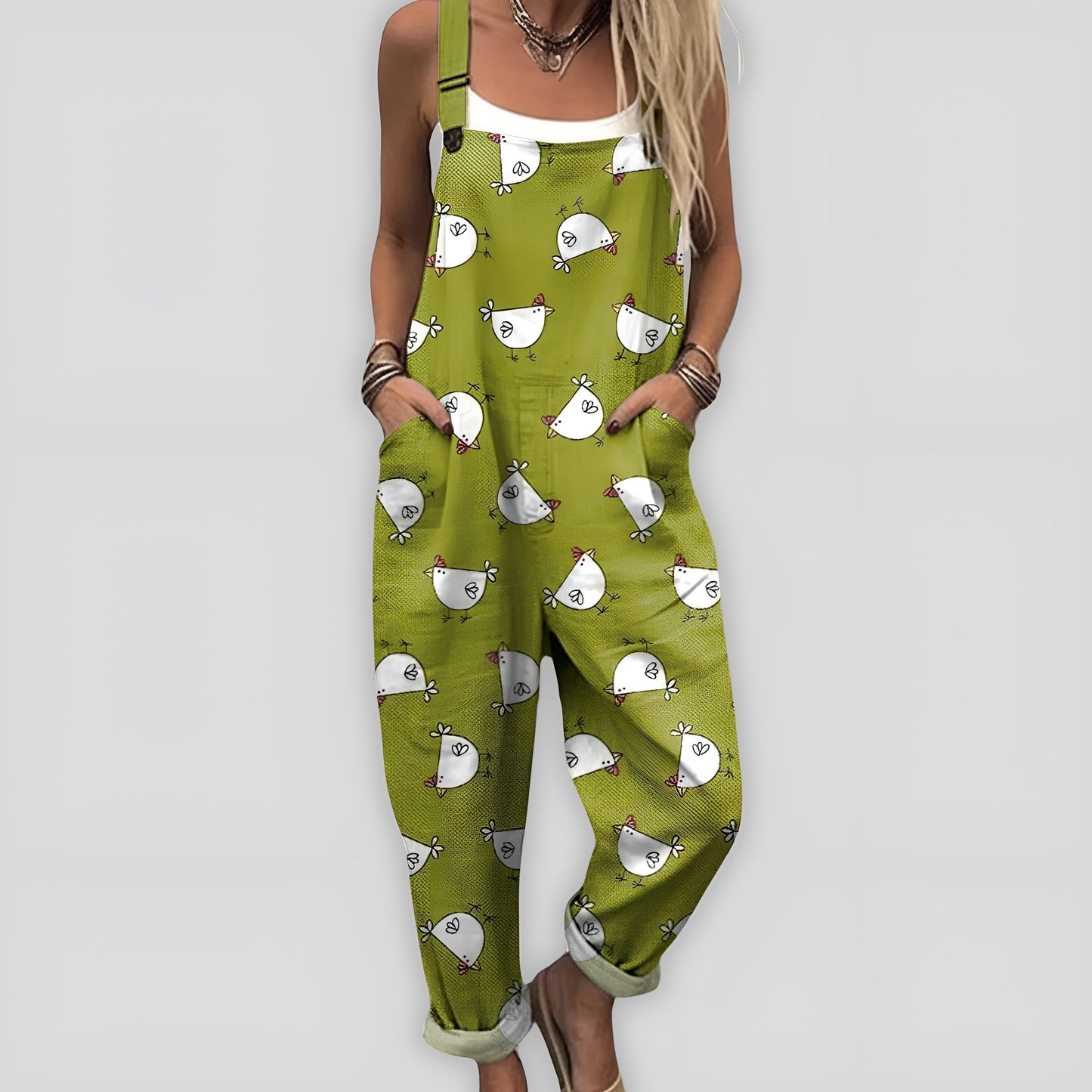 Jumpsuit mujer cómodo suelto elegante primavera-verano