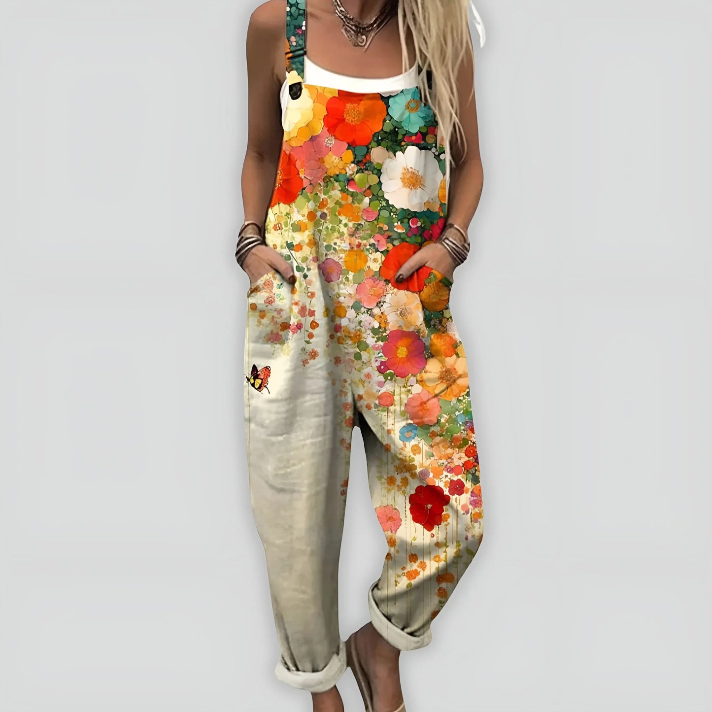 Jumpsuit mujer cómodo suelto elegante primavera-verano