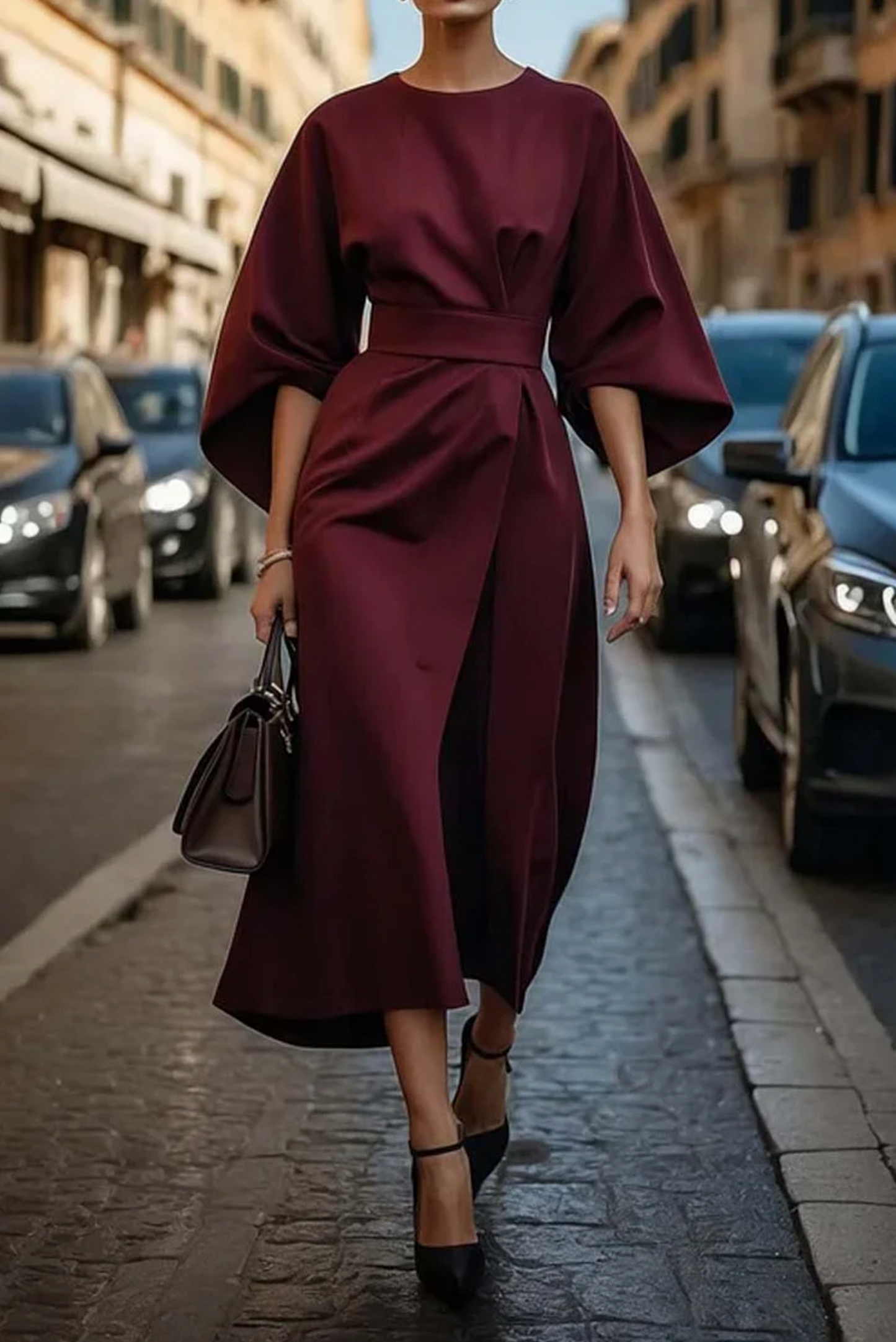 Sevilla | Elegante maxivestido con cinturón