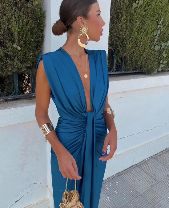 Cacelia | Vestido de fiesta con escote profundo