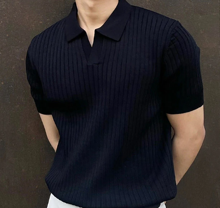 Polo de hombre cuello en V casual cómodo y estiloso verano
