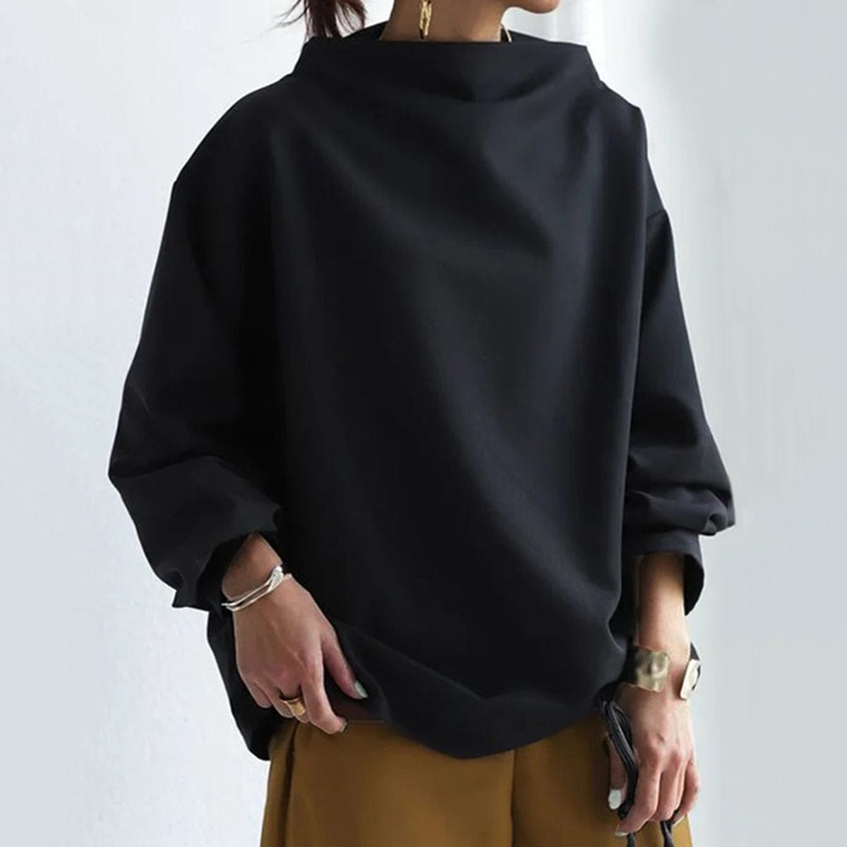 Jersey Mujer – Cuello Alto, Chic y Fácil de Combinar