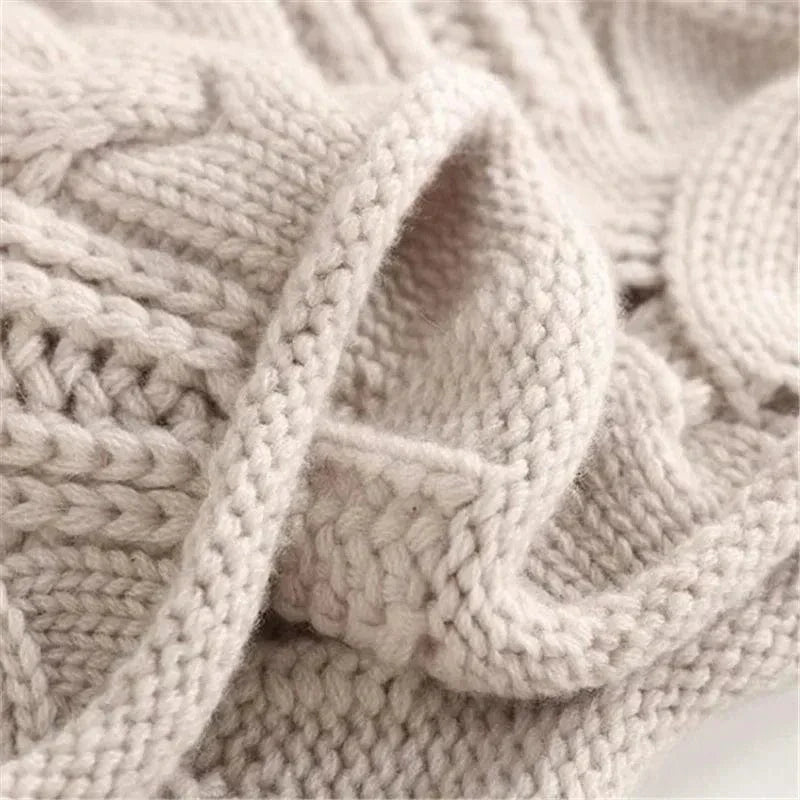 Jersey mujer cable knit cachemira cálido ideal otoño-invierno