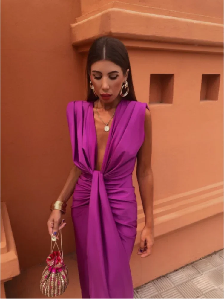 Cacelia | Vestido de fiesta con escote profundo