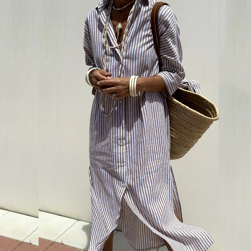 Savanna | Vestido camisero de rayas