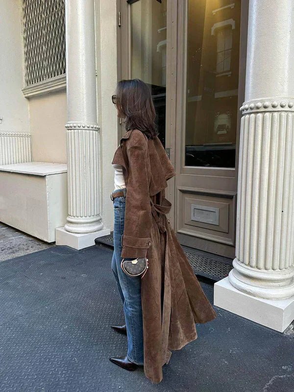 Abrigo largo mujer couture, cómodo y moderno para temporada fría