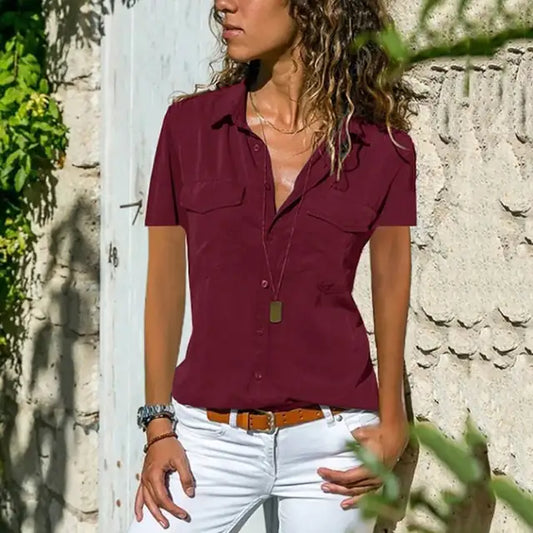 Camisa femenina ligera casual y moderna para diario