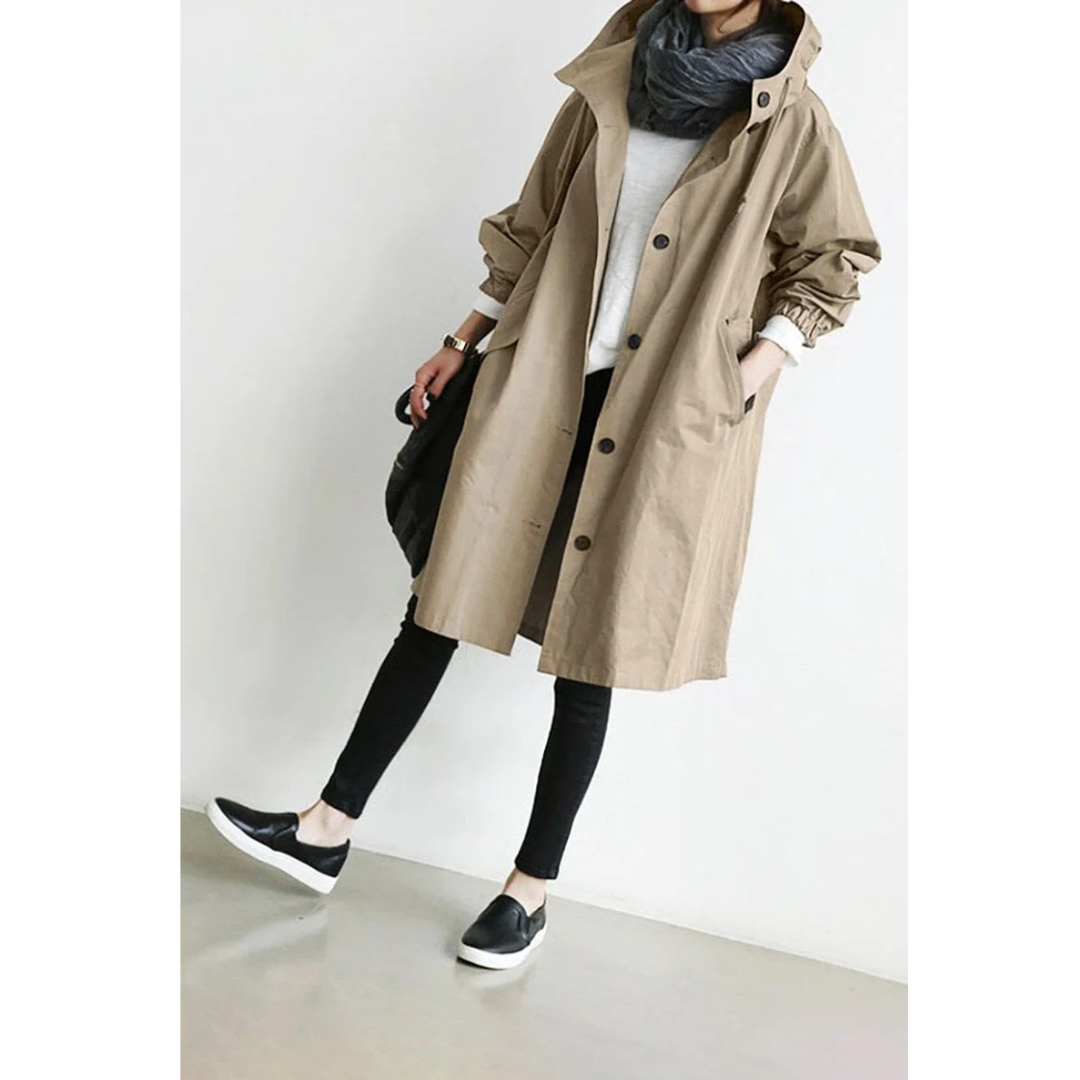 Gabardina impermeable para mujer: larga y cálida para el invierno