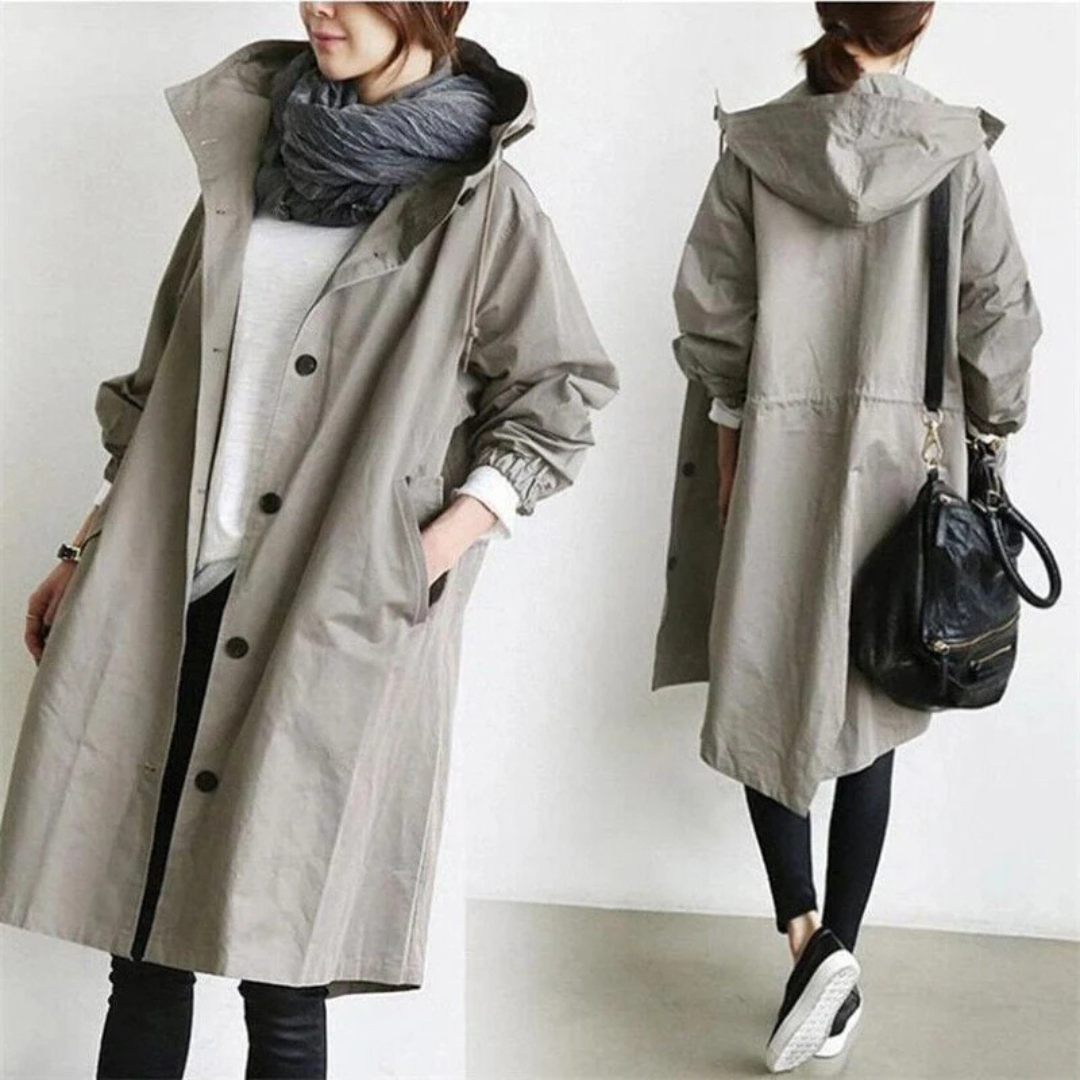 Gabardina impermeable para mujer: larga y cálida para el invierno