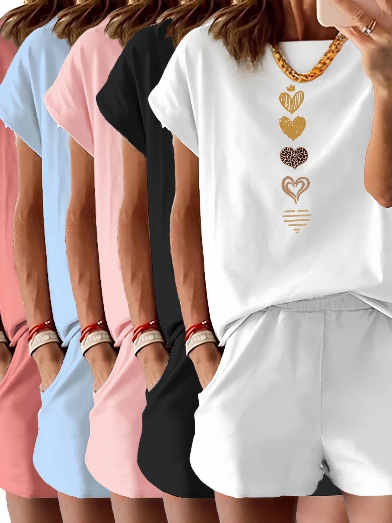 Leah | Informal Conjunto De Dos Piezas Con Impresión Gráfica