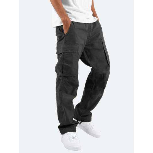 Pantalones cómodos para hombre con pierna ancha: estilo cargo urbano