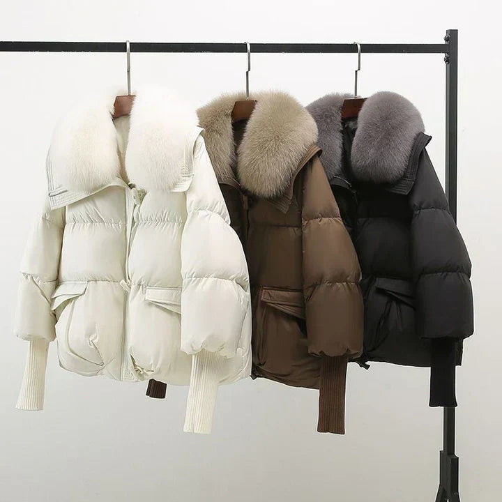 Dajsha | Abrigo de invierno cálido con cuello de piel