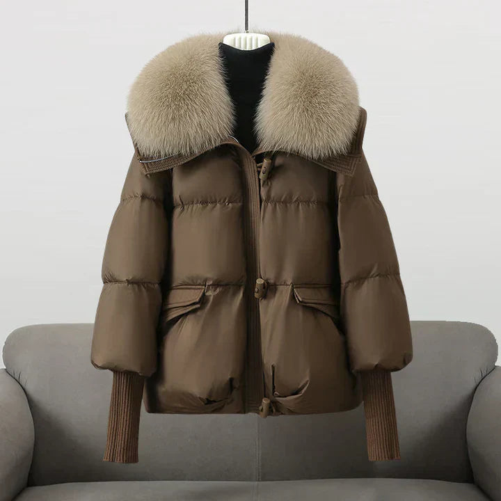 Dajsha | Abrigo de invierno cálido con cuello de piel