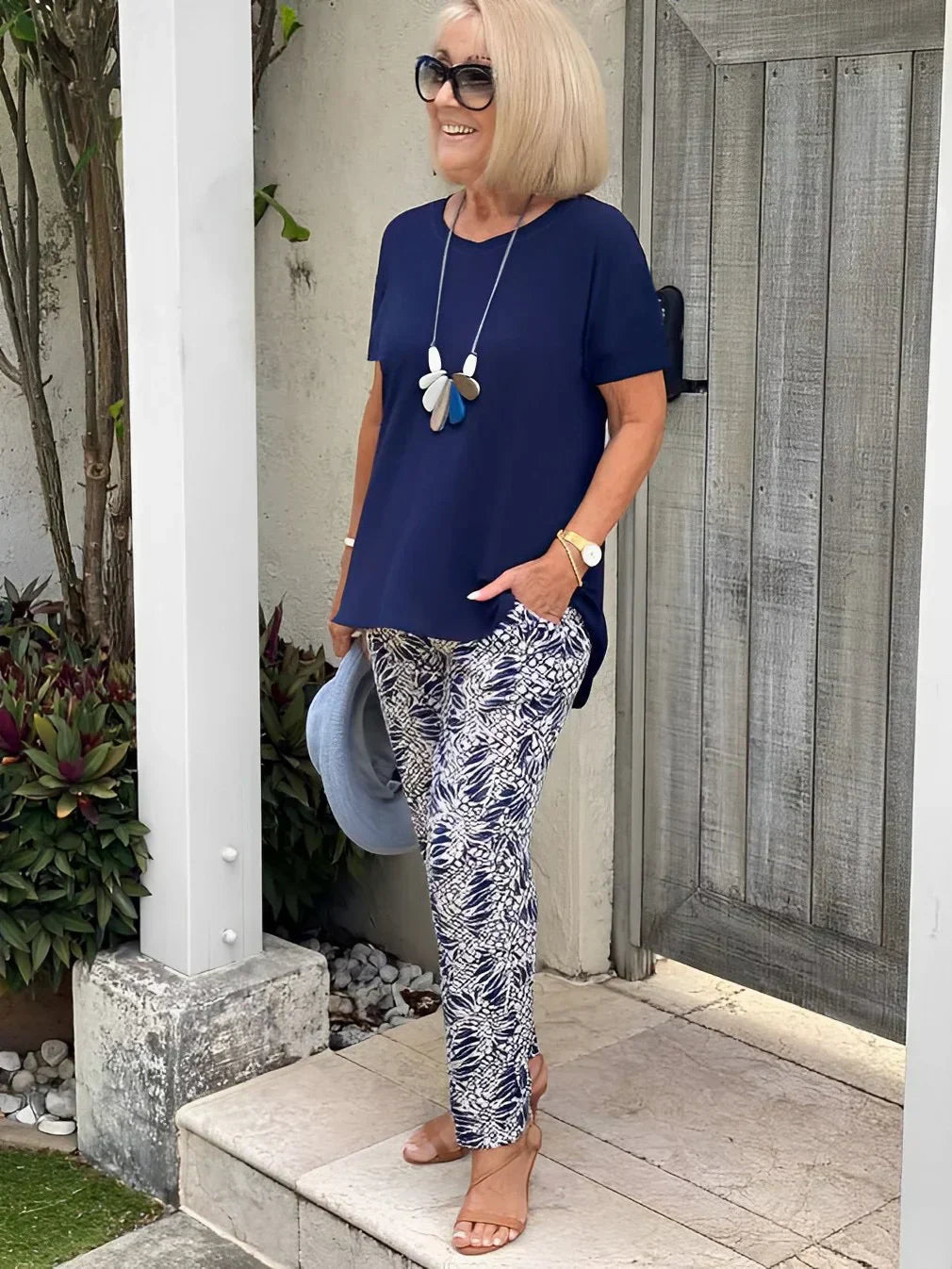 Conjunto mujer chic 2 piezas elegante y estiloso primavera-verano
