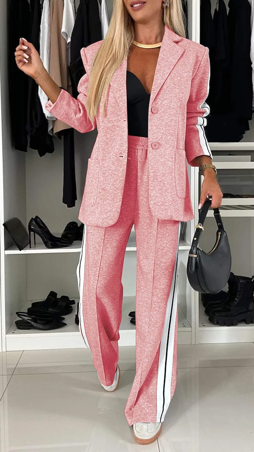 Conjunto elegante mujer diario estilo business casual moderno
