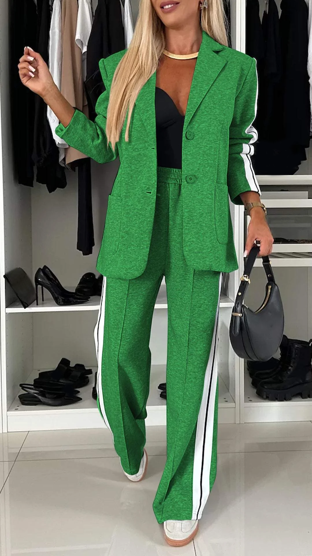 Conjunto elegante mujer diario estilo business casual moderno