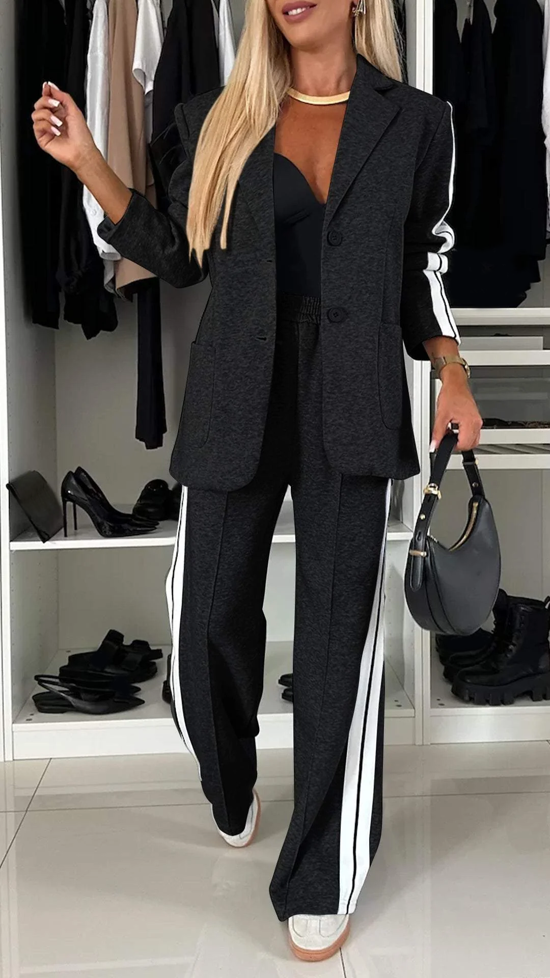 Conjunto elegante mujer diario estilo business casual moderno