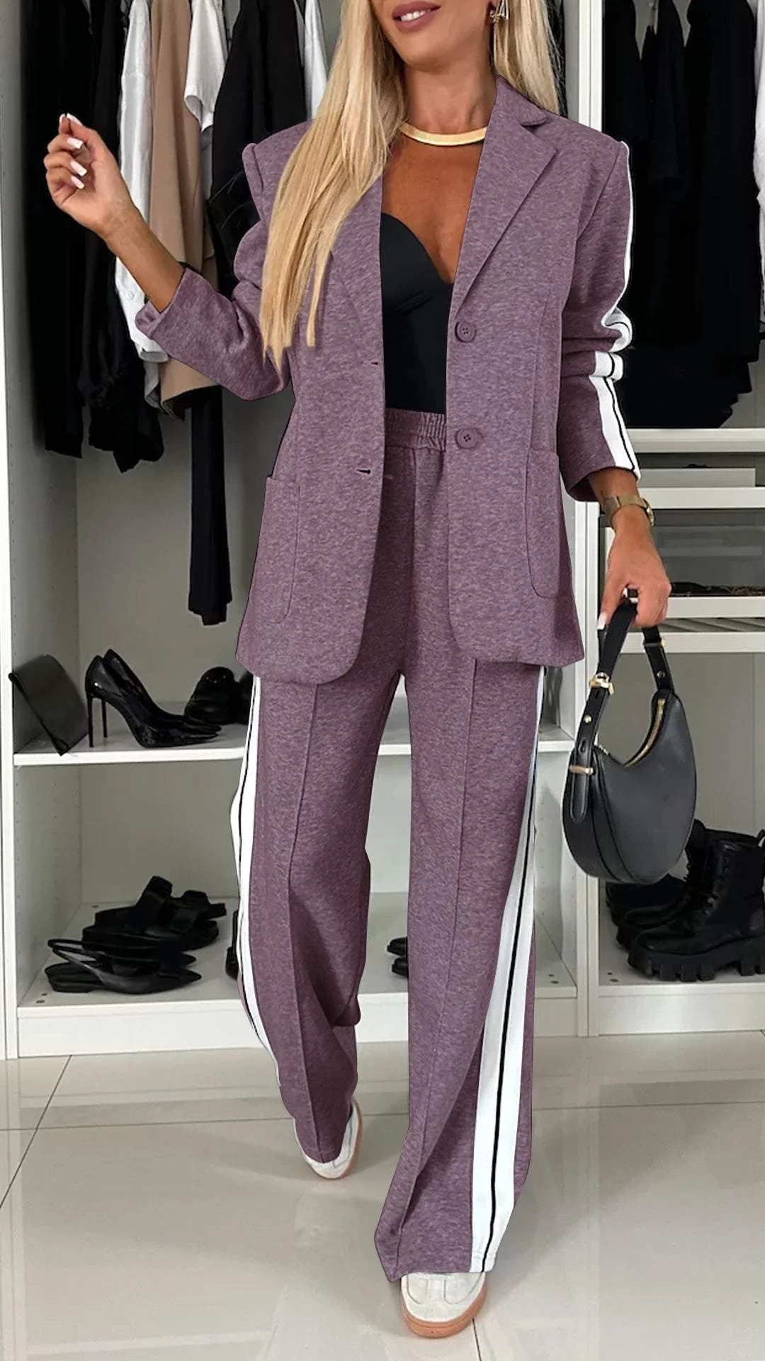 Conjunto elegante mujer diario estilo business casual moderno