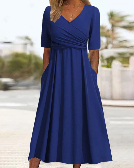 Vestido cruzado femenino, estiloso y confortable