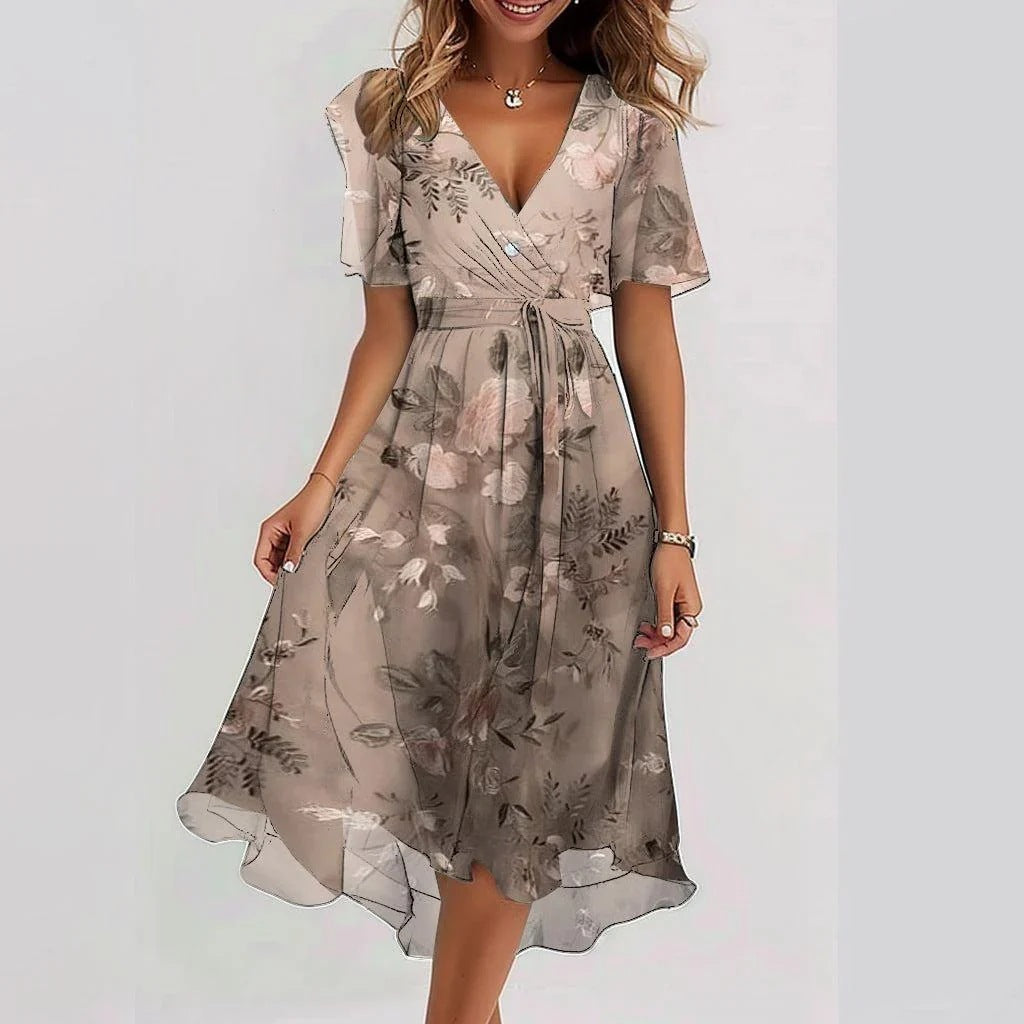 Inez | Elegante Vestido Floral Midi