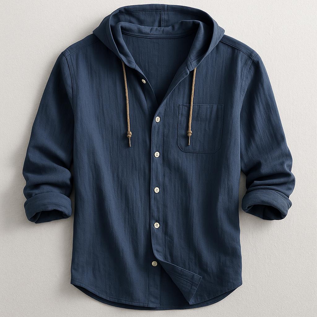 Camisa hombre elegante capucha ligera y estilosa