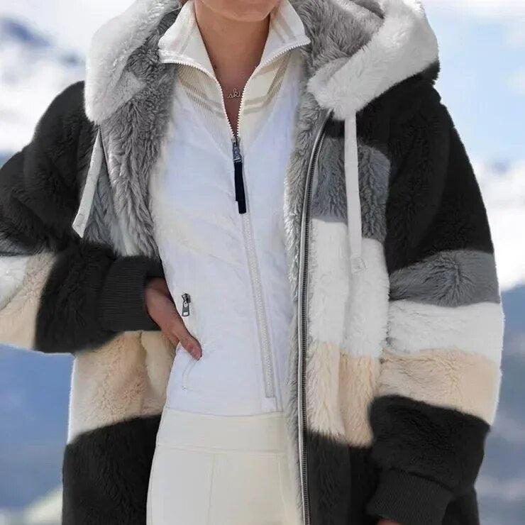 Chaqueta Mujer – Cálida de Invierno con Capucha y Estilo Casual