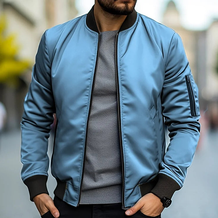 Bomber jacket de hombre, estilosa y perfecta para uso casual