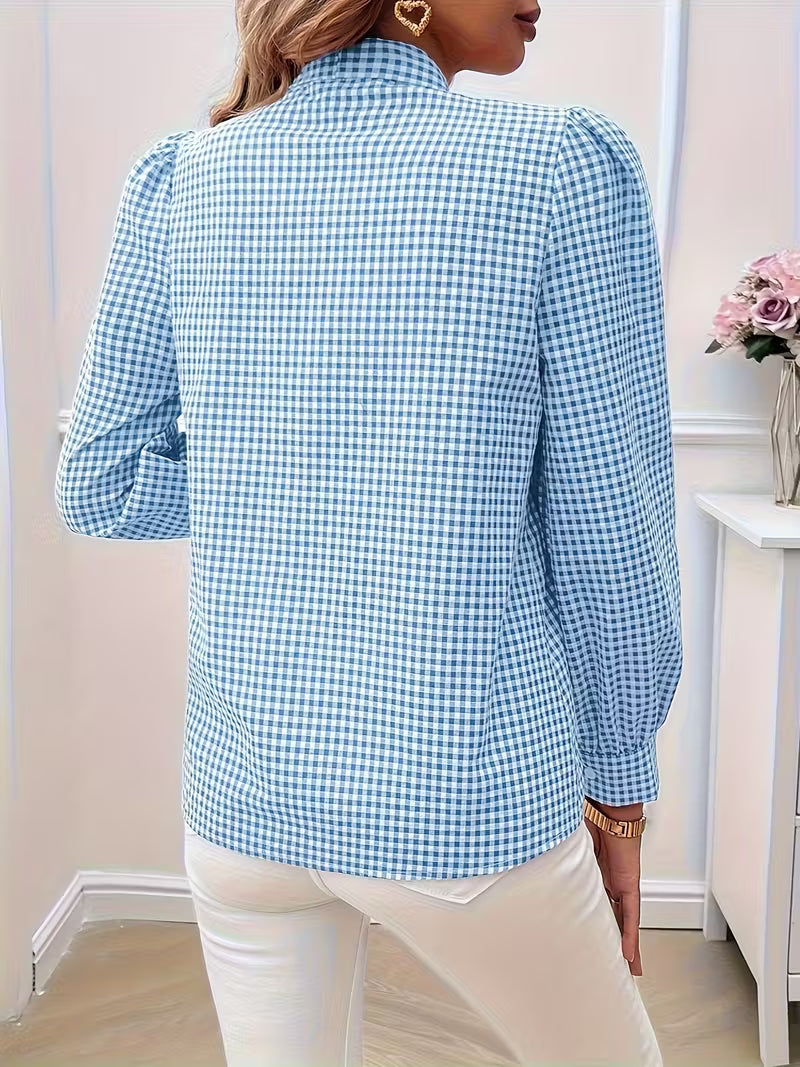 Blusa con detalle de lazo mujer, ligera y refinada para primavera