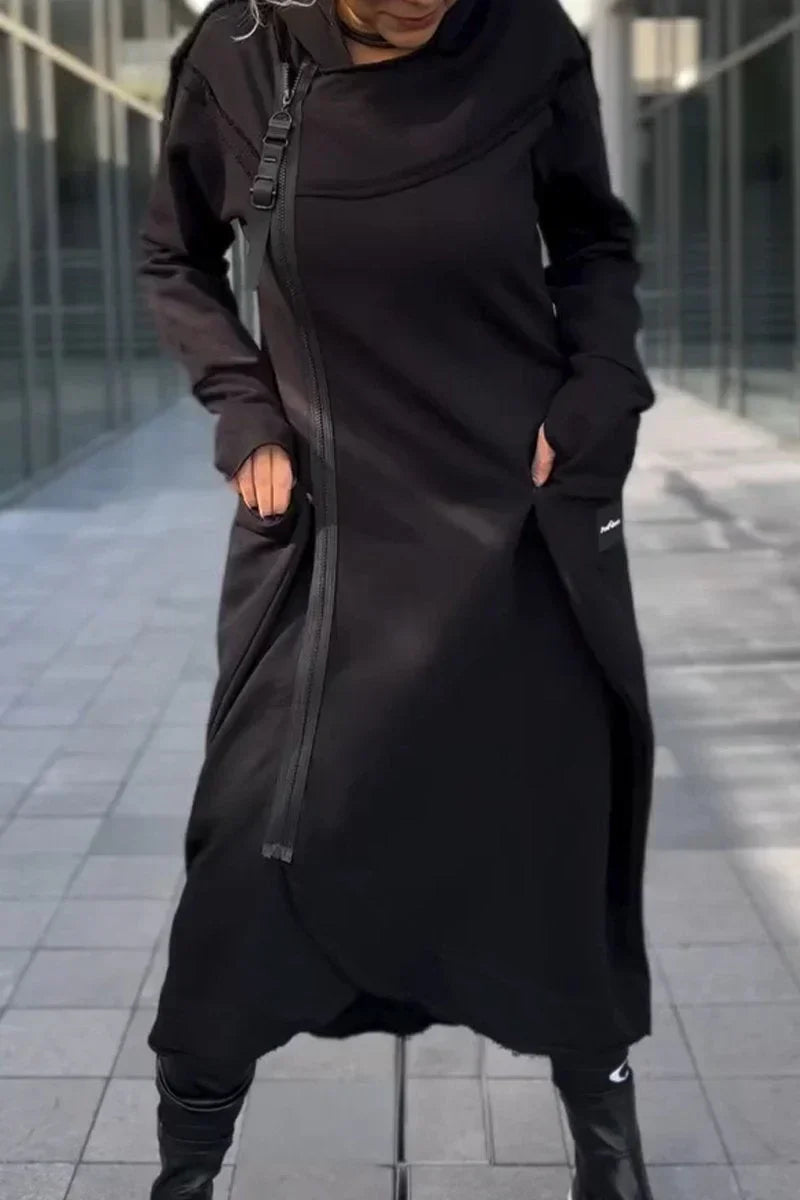 Sudadera Larga Mujer – Con Cremallera, Ligera y Transpirable Diario