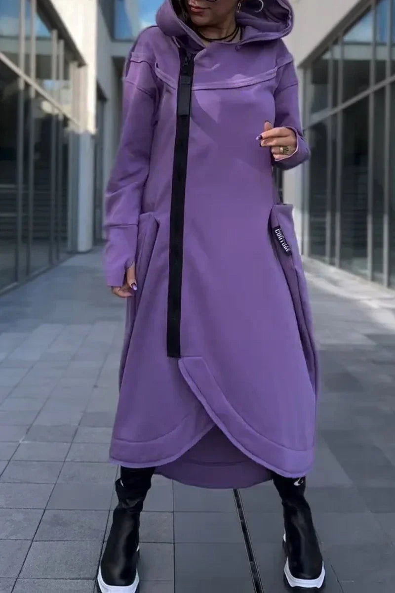 Sudadera Larga Mujer – Con Cremallera, Ligera y Transpirable Diario