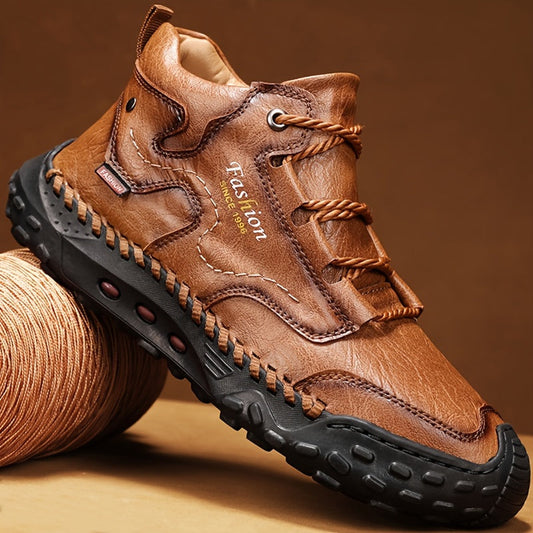 Calzado hombre estilo lace-up, seguro y confortable para otoño e invierno