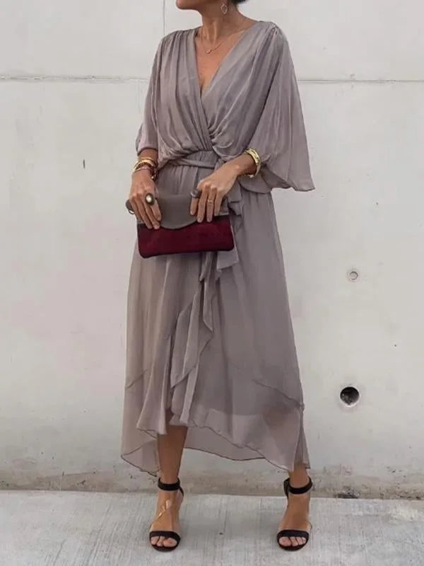 Bernice | Vestido de gasa con escote en V