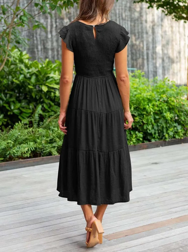 Elsie | Elegante vestido de verano con detalles de volantes y bolsillos