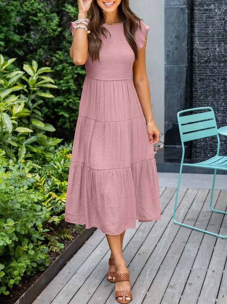 Elsie | Elegante vestido de verano con detalles de volantes y bolsillos