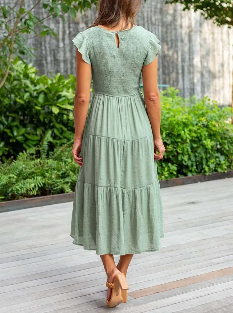 Elsie | Elegante vestido de verano con detalles de volantes y bolsillos