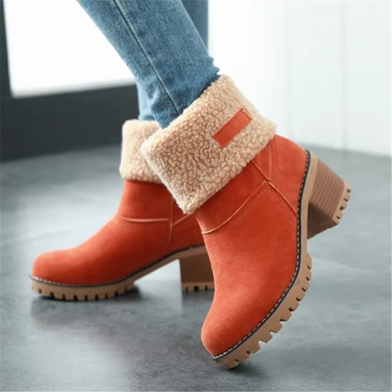 Botas de nieve de cuero forradas para mujer: elegancia y comodidad en invierno