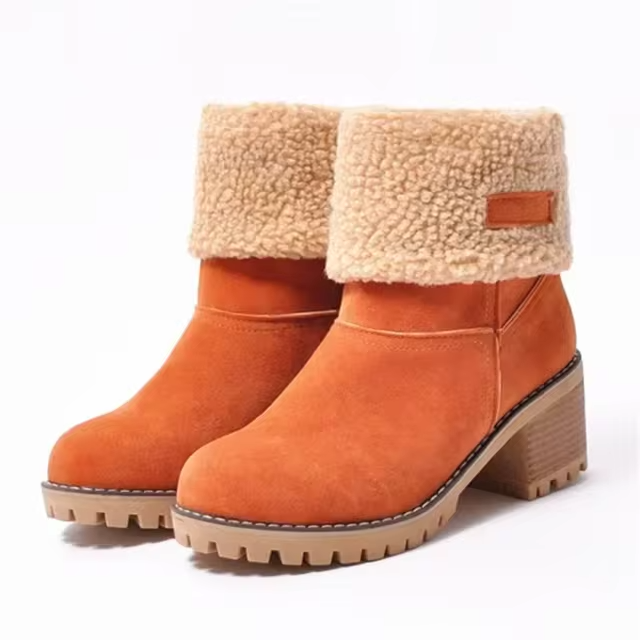 Botas de nieve de cuero forradas para mujer: elegancia y comodidad en invierno