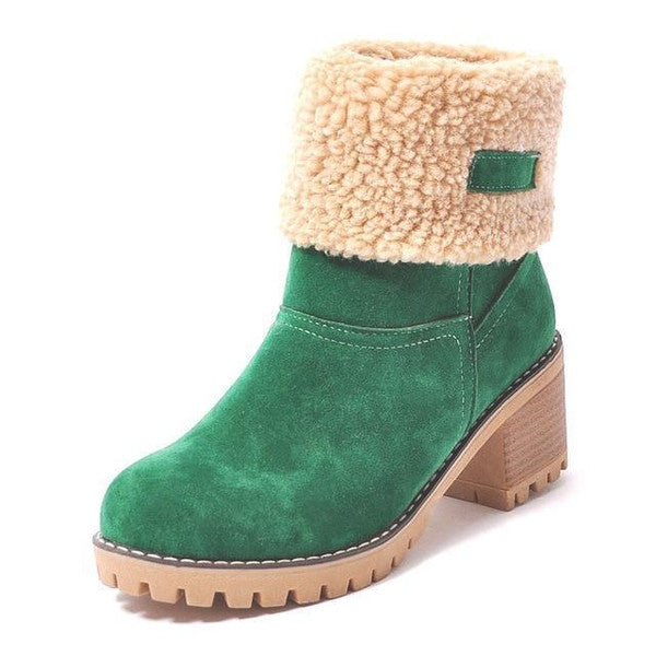 Botas de nieve de cuero forradas para mujer: elegancia y comodidad en invierno