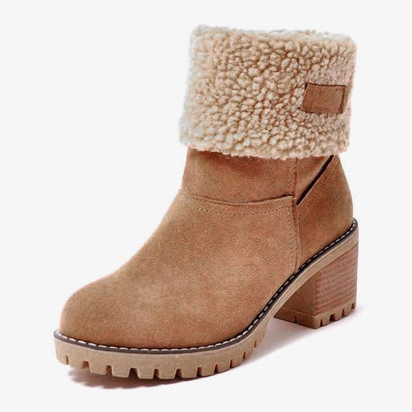 Botas de nieve de cuero forradas para mujer: elegancia y comodidad en invierno